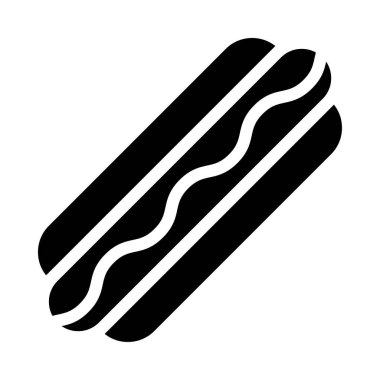 sosis vektörü kabartması düz simge 