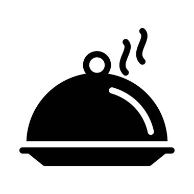 yiyecek vektörü kabartması düz simge 