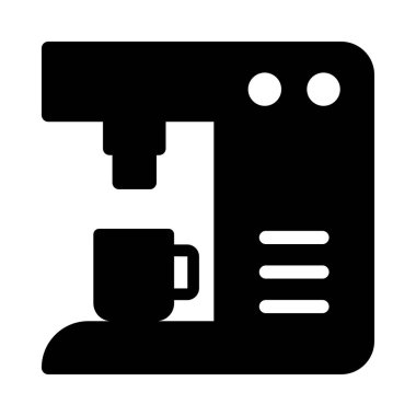 makine vektör düz simge 