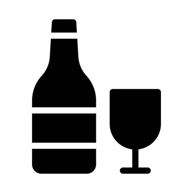 alkol vektörü düz simge 