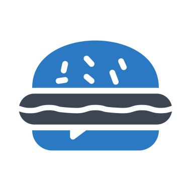 fast food vektör renk simgesi 