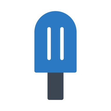 dondurma vektörü düz renk simgesi 