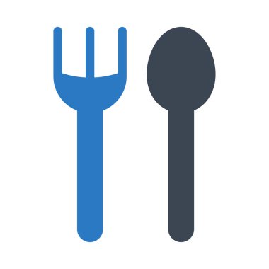 kaşık vektör renk simgesi 