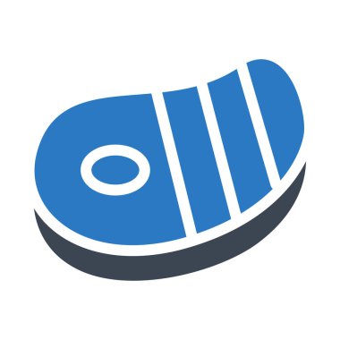 Biftek vektörü renk simgesi 