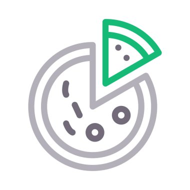 dilim vektör düz renk simgesi 