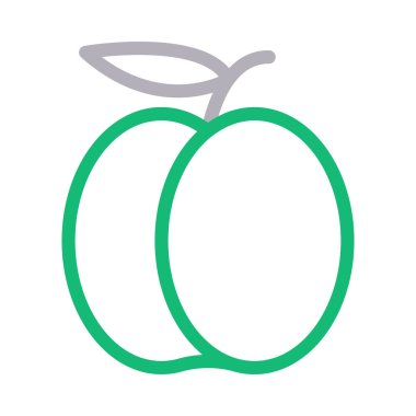 meyve vektörü düz renk simgesi 