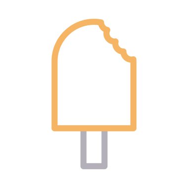 dondurma vektörü düz renk simgesi 