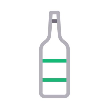 alkol vektörü düz renk simgesi 