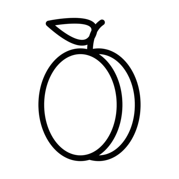 Fruchtvektor Dünne Linie Symbol — Stockvektor