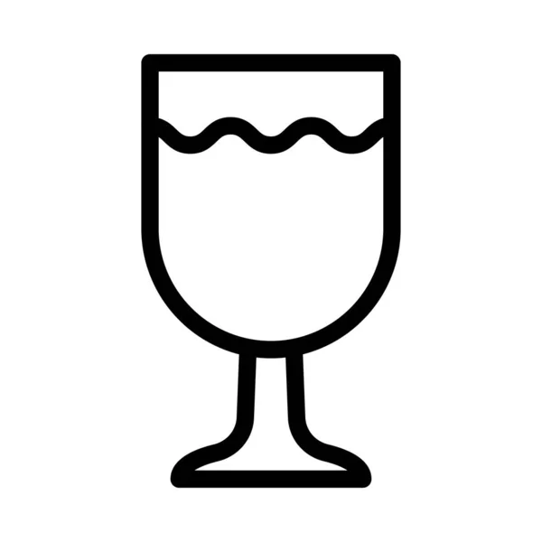 Trinken Vektor Dünne Linie Symbol — Stockvektor