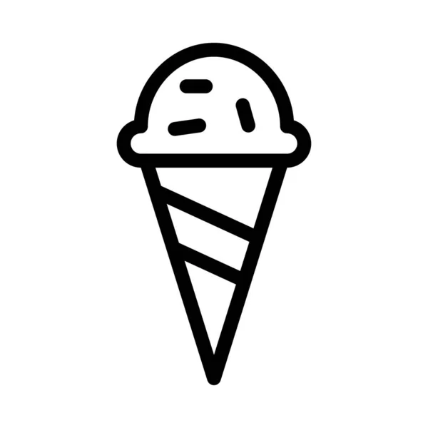 冰淇淋矢量细线图标 — 图库矢量图片