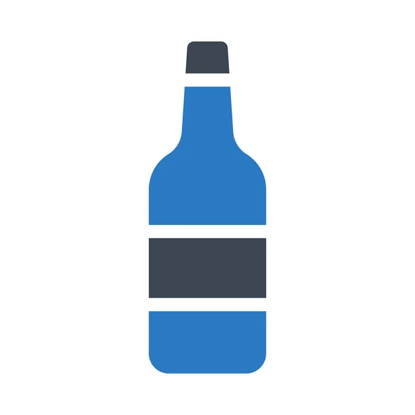 Icono Color Del Glifo Vector Alcohol — Vector de stock