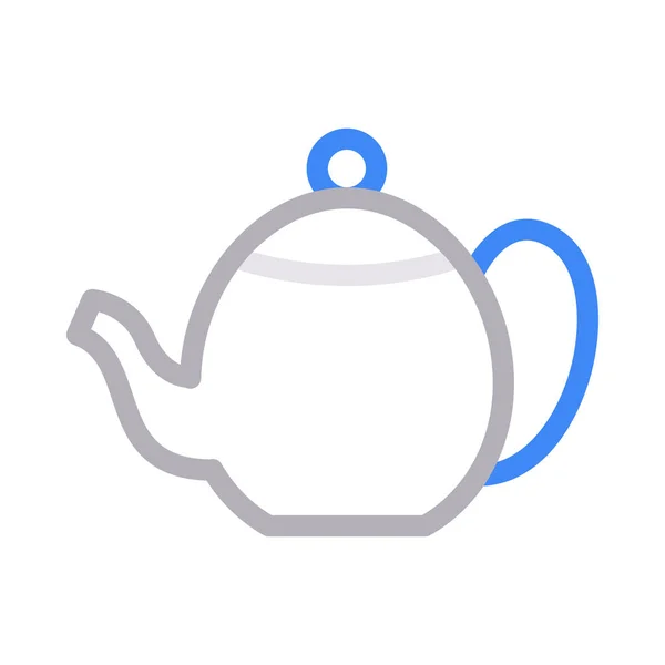 Teapot Vector Flat Color Icon — Stock Vector