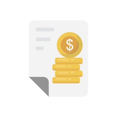 rapor vektörü düz renk simgesi 