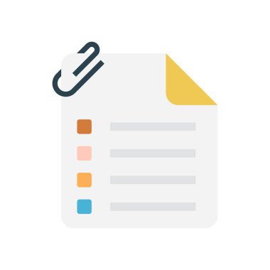 dosya vektörü düz renk simgesi 