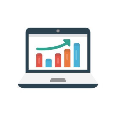 grafik vektörü düz renk simgesi 