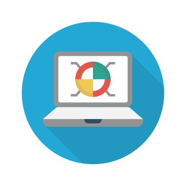 Pasta grafiği düz renk simgesi 