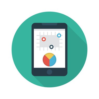 grafik vektörü düz renk simgesi 