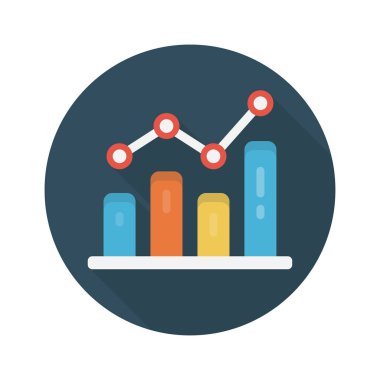 grafik vektörü düz renk simgesi 