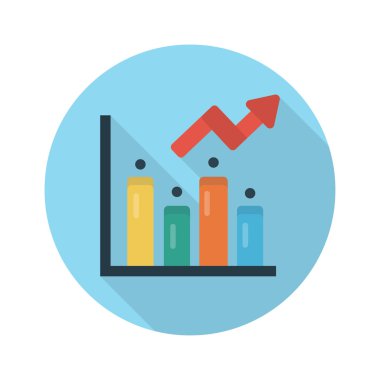 Vektör düz renk simgesini arttır 