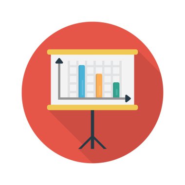 grafik vektörü düz renk simgesi 