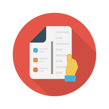 dosya vektörü düz renk simgesi 