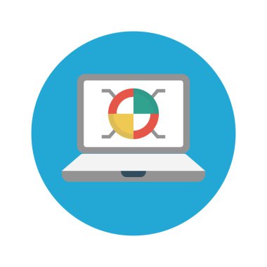 turta vektörü renk düz simgesi 