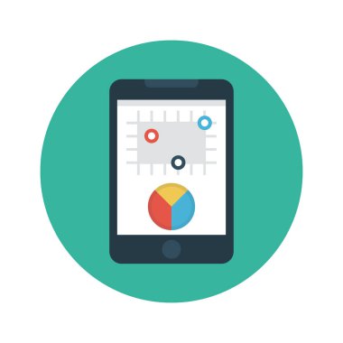 grafik vektör renk düz simgesi 