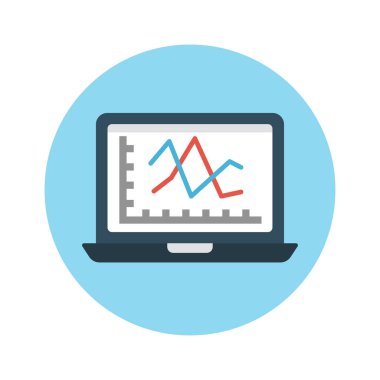 grafik vektör renk düz simgesi 