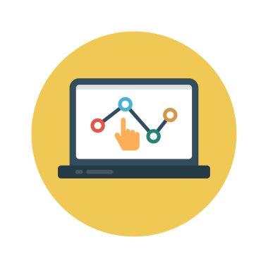 grafik vektör renk düz simgesi 