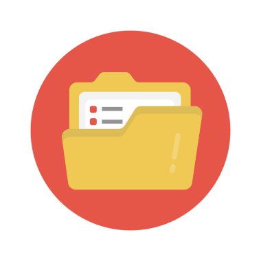 dizin vektör renk düz simgesi 