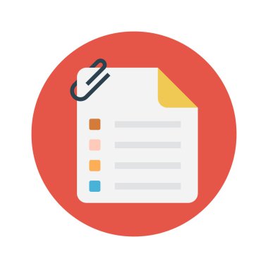 dosya vektör renk düz simgesi 