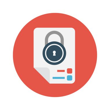 dosya vektörü renk düz simgesi 