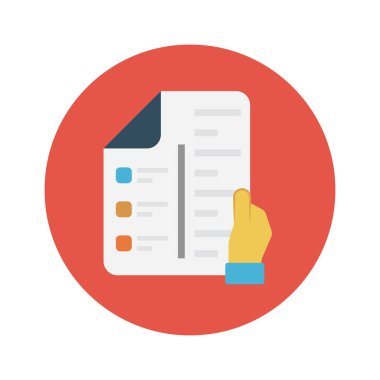 dosya vektörü renk düz simgesi 