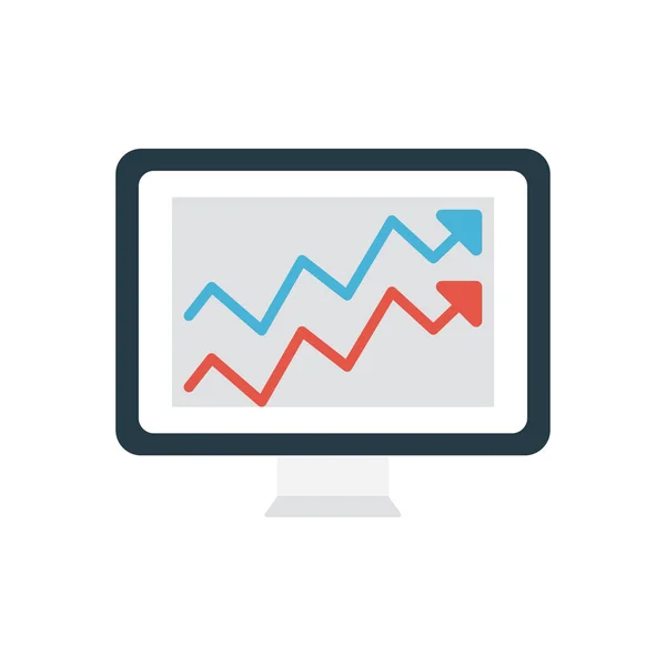 Вектор Росту Піктограма Плоского Кольору — стоковий вектор