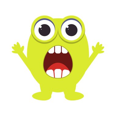 çizgi film vektör renk düz simgesi 