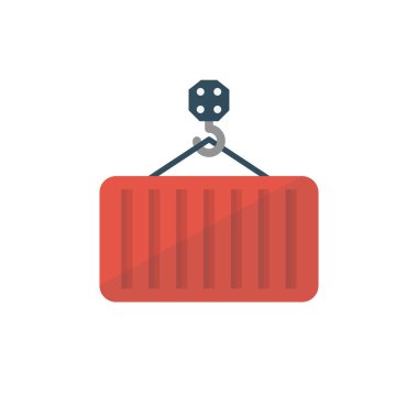 taşıyıcı vektör renk düz simgesi 