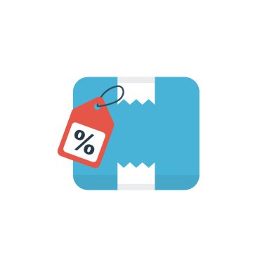 karton vektör renk düz simgesi 