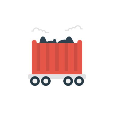 kömür vektörü düz renk simgesi 