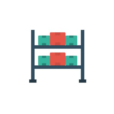 kutu vektörü düz renk simgesi 