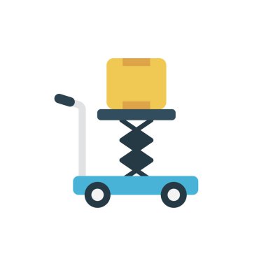 karton vektör düz renk simgesi 