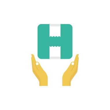 kutu vektörü düz renk simgesi  