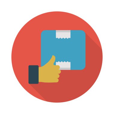 parsel vektör düz renk simgesi gibi 