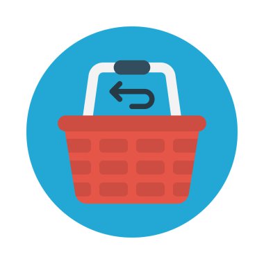 Taşıyıcı vektör rengi düz simge 