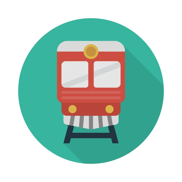 Tren Vector Icono Color Plano — Vector de stock