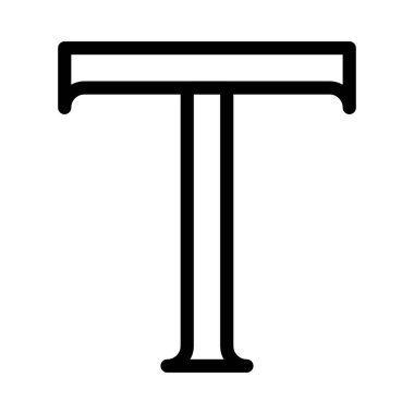 yazı tipi vektörü ince çizgi simgesi 