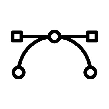 Bezier vektör ince çizgi simgesi 