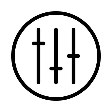 Karıştırıcı vektörü ince çizgi simgesi 