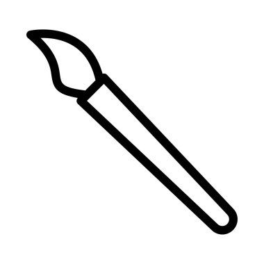 fırça vektörü ince çizgi simgesi 