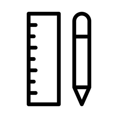 vektör ince çizgi simgesini ölç 